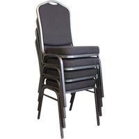 Stacking Chairs, Fabric, 37" High, 275 lbs. Capacity, Black WestPier