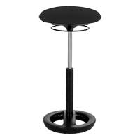 Twixt™ Ergonomic Chair, Stationary, Adjustable, 22" - 31-3/4", Polyester Mesh Seat, Black OP669 | WestPier