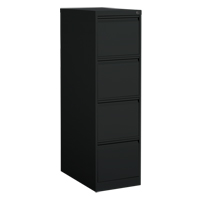 Vertical Filing Cabinet, Steel, 4 Drawers, 15-1/7" W x 25" D x 52" H, Black OP914 | WestPier