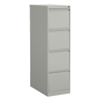 Vertical Filing Cabinet, Steel, 4 Drawers, 15-1/7" W x 25" D x 52" H, Grey OP918 | WestPier