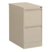 Vertical Filing Cabinet, Steel, 2 Drawers, 15-1/7" W x 25" D x 29" H, Beige OP920 | WestPier