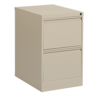 Vertical Filing Cabinet, Steel, 2 Drawers, 18-1/7" W x 25" D x 29" H, Beige OP921 | WestPier