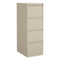 Vertical Filing Cabinet, Steel, 4 Drawers, 18-1/7" W x 25" D x 52" H, Beige OP923 | WestPier