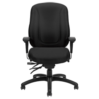 Overtime High Back Chair, Fabric, Black, 300 lbs. Capacity OP925 | WestPier