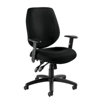 Six 31 Operator Chair, Fabric, Black, 250 lbs. Capacity WestPier