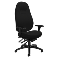 High Back Comfort Chair, Polyester, Black, 300 lbs. Capacity OP928 | WestPier