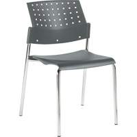 Armless Stacking Chairs, Plastic, 33" High, 300 lbs. Capacity, Grey OP932 | WestPier
