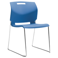 Chair, Plastic, 32-1/2" High, 300 lbs. Capacity, Blue OP934 | WestPier