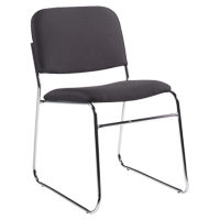 Armless Chair, Fabric, 30" High, 200 lbs. Capacity, Black OP936 | WestPier
