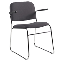 Chair, Fabric, 30" High, 200 lbs. Capacity, Black OP937 | WestPier