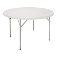 Table pliante, Ronde, 48" l x 48" la, Poly&eacute;thyl&egrave;ne, Blanc WestPier