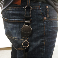 Securit Retractable Key Holder, Polycarbonate, 28" Cable, Carabiner Attachment WestPier