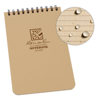 Pocket Top-Spiral Notebook, Soft Cover, Tan, 100 Pages, 4" W x 6" L WestPier