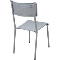 Ventura Stacking Chair, Polypropylene, 36" High, 300 lbs. Capacity, Grey OQ722 | WestPier