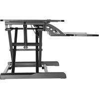 Poste de travail assis-debout Goya, Mod&egrave;le de bureau, 22" h x 31-1/2" la x 24" p, Noir WestPier