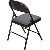 Deluxe Fabric Padded Folding Chair, Steel, Grey, 300 lbs. Weight Capacity OR434 | WestPier