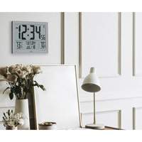 Self-Setting Full Calendar Clock with Extra Large Digits, Digital, Battery Operated, Silver OR499 | WestPier