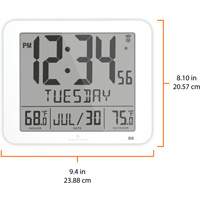Digital Desktop Clock, Digital, Battery Operated, Black OR502 | WestPier