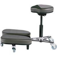 Chaise à genoux réglable, Vinyle, Noir/gris OR511 | WestPier