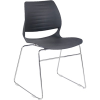 Chaises empilables, Polypropyl&egrave;ne, Hauteur 32", Capacit&eacute; 250 lb, Noir WestPier