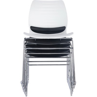 Chaises empilables, Polypropyl&egrave;ne, Hauteur 32", Capacit&eacute; 250 lb, Noir WestPier
