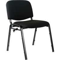 Chaises empilables, Tissu, Hauteur 32", Capacit&eacute; 250 lb, Noir WestPier