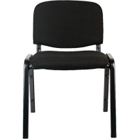Chaises empilables, Tissu, Hauteur 32", Capacit&eacute; 250 lb, Noir WestPier
