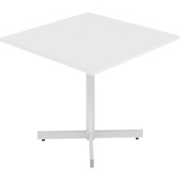 Newland Height-Adjustable Square Table, 36" L x 36" W x 29" H, 1" Top, Laminate, White WestPier