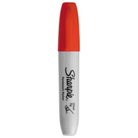 Permanent Marker, Red, Chisel Tip WestPier