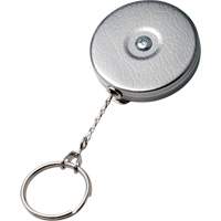 Porte-clés autorétractable de série Original, Chrome, Câble 24", Fixation Agrafe de ceinture PAB229 | WestPier