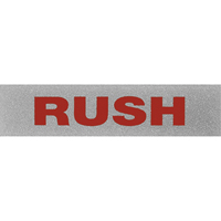 "Rush" Special Handling Labels, 5" L x 2" W, Black on Red PB418 | WestPier