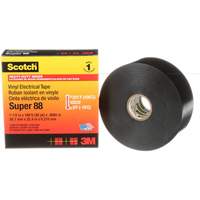 Scotch&reg; Vinyl Electrical Tape Super 88, 38 mm (1-1/2") x 33 m (108'), Black, 8.5 mils WestPier
