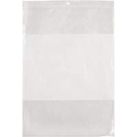 White Block Poly Bags, Reclosable, 12" x 9", 2 mils WestPier