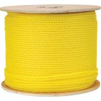 Corde jaune tress&eacute;e 1/4", Polypropyl&egrave;ne, 1300' WestPier