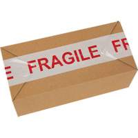 "Fragile" Box Sealing Tape, Hot Melt Adhesive, 2 mils, 48 mm (2") x 100 m (328') WestPier