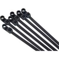 Screw-In Cable Tie, 8" Long, 50 lbs. Tensile Strength, Black WestPier