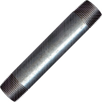 Long Pipe Nipple, Galvanized, 1/2", NPT x NPT WestPier