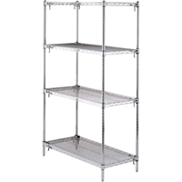 Shelving Unit, 4 Tiers, 36" W x 63" H x 18" D WestPier