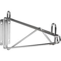 Direct Wall Mount for Chromate Wire Shelving, Single Bracket, 200 lbs. Capacity, 14" D RL612 | WestPier
