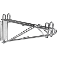 Direct Wall Mount for Chromate Wire Shelving, Double Bracket, 200 lbs. Capacity, 14" D RL613 | WestPier