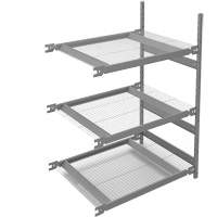 &eacute;tag&egrave;re de grande largeur, Acier, Sans boulons, Capacit&eacute; 1340 lb, 42" la x 60" h x 32" p WestPier