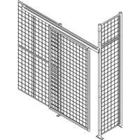 Heavy-Duty Wire Mesh Partition Sliding Door, 4' W x 8' H WestPier