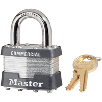 Commercial Padlock, Keyed Different, Laminated Steel, 1-3/4" Width WestPier