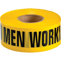 Barricade Tape, English, 3" W x 1000' L, 3.5 mils, Black on Yellow WestPier
