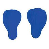 &eacute;tiquettes pour marquage des planchers, Empreinte de pas, 12" lo x 3,75" la, Bleu, Vinyle WestPier