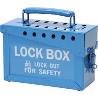 Coffret de s&eacute;curit&eacute; portatif en m&eacute;tal, Bleu WestPier