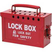 Coffret de s&eacute;curit&eacute; portatif en m&eacute;tal, Rouge WestPier