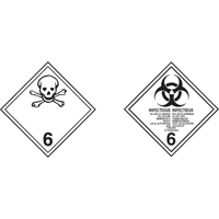 TDG Shipping Labels, Class 6.1, Toxic Substances, Vinyl WestPier