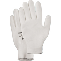White Knit Palm Coated Gloves, Size Small/7, Polyurethane Coated, HPPE Shell, EN 388 Level 2 WestPier