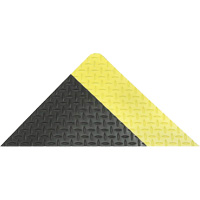 Saddle Trax Anti-Fatigue & Ergonomic Floor Mat, Diamond, 2' x 3' x 1", Black/Yellow, Vinyl WestPier
